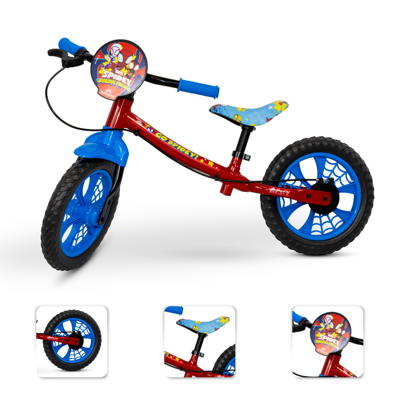 Bicicleta Balance De Equilíbrio Sem Pedal Aro 12 Homem Aranha