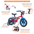 Bicicleta Infantil Com Rodinhas Aro 12 Homem Aranha Nathor