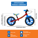 Bicicleta Balance De Equilíbrio Sem Pedal Aro 12 Homem Aranha