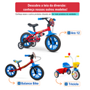 Bicicleta Infantil Com Rodinhas Aro 12 Homem Aranha Nathor